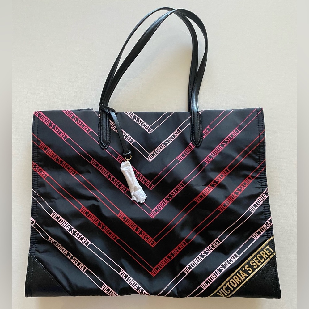 Victoria Secret Logo Tote Bag - Black